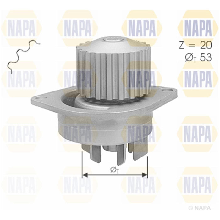 Genuine NAPA Water Pump for Nissan Citroen Peugeot Rover 120158