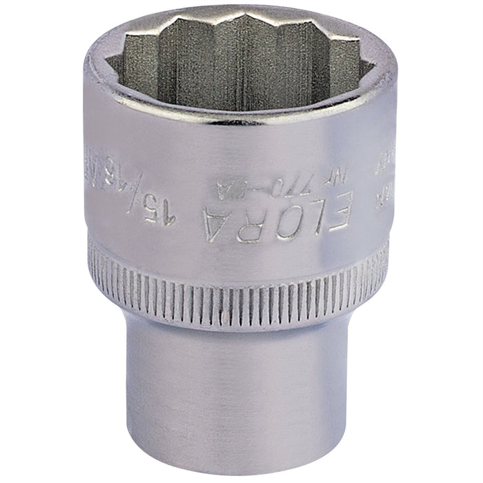 Draper Elora Bi-Hexagon Socket, 1/2" Sq. Dr., 15/16" 24450