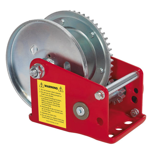 Sealey Geared Hand Winch with Brake 540kg Capacity GWE1200B Sealey  - Dynamic Drive