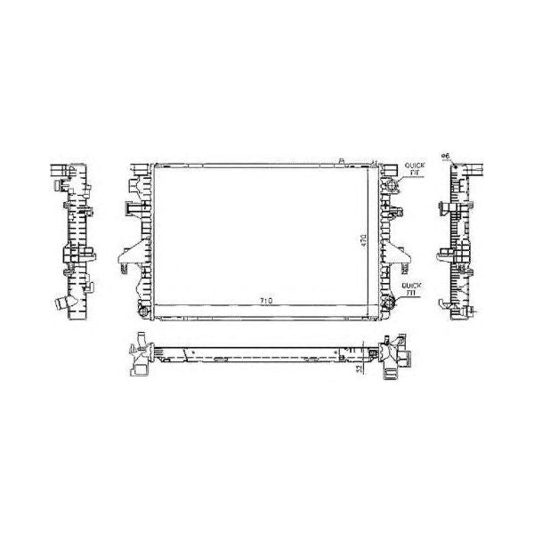 NRF Radiator fits VW Multivan Transporter Transporter / Caravelle NRF  - Dynamic Drive