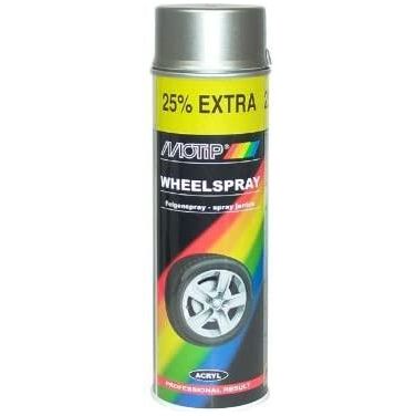 2x Motip Wheel Spray Silver Acrylic Spray Paint Alloy Steel Wheels 500ml Motip  - Dynamic Drive