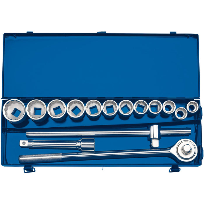 Draper Metric Socket Set in Metal Case, 3/4" Sq. Dr. (15 Piece) 16440