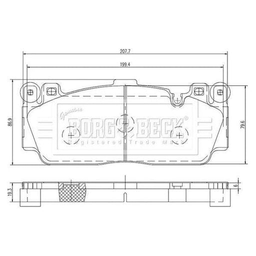 Genuine Borg & Beck Front Brake Pads fits BMW 5 SeriesF1018 4.4 611 BBP2473 Borg & Beck  - Dynamic Drive