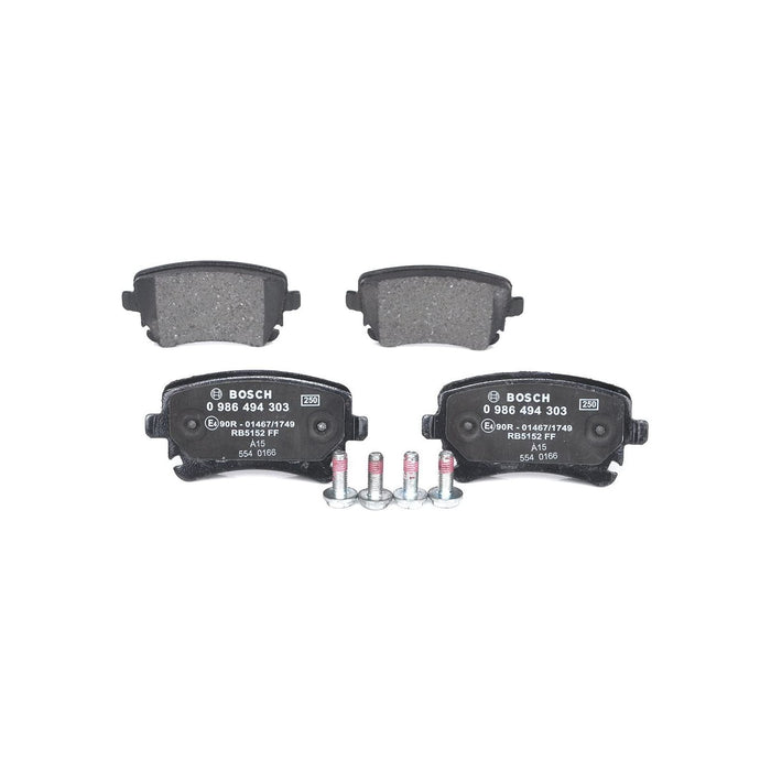 Bosch Brake Pad Set Bp1235 fits VW Transporter TDi BlueMotion - 2.0 - 15- 098649