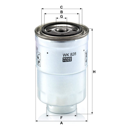 Genuine Mann Fuel Filter for Toyota 4-RunnerCamryCarinaII WK828X Mann & Hummel  - Dynamic Drive