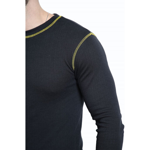 Mens Rough and Tough Thermal Long Sleeve  BLACK  shirt (mixed Sizes) 3129 Unbranded  - Dynamic Drive