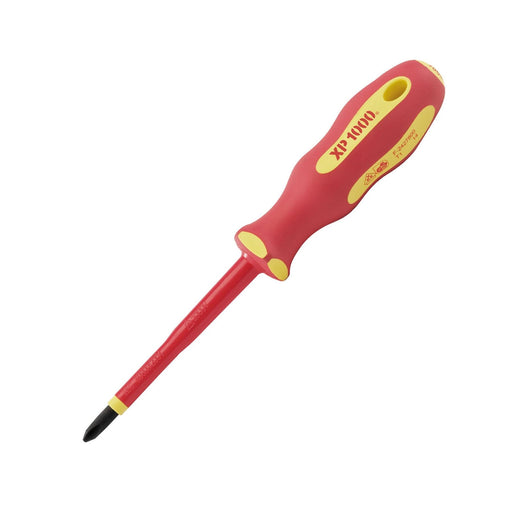 Draper XP1000 VDE Cross Slot Screwdriver, No.2 x 100mm 64432 Draper  - Dynamic Drive