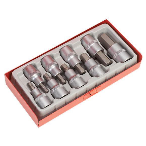 HEX SOCKET BIT SET 9PC 1/2inchSQ DRIVE Sealey  - Dynamic Drive