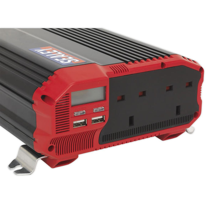 Sealey Power Inverter Modified Sine Wave 1100W 12V DC 230V ~ 50Hz PI1100 Sealey  - Dynamic Drive