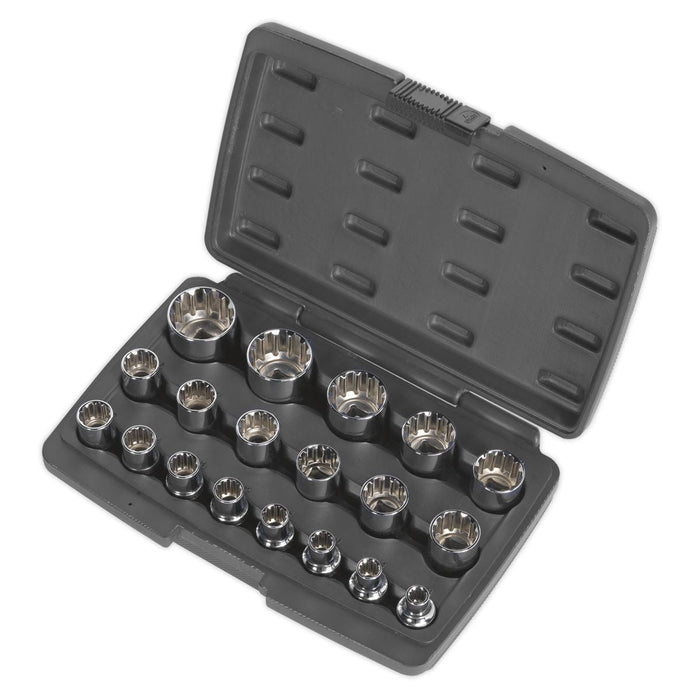 Sealey Socket Set 19Pc 1/2Inchsq Drive Total Drive