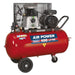 Sealey Air Compressor 100L Belt Drive 3hp with Cast Cylinders & Wheels SAC2103B Sealey  - Dynamic Drive