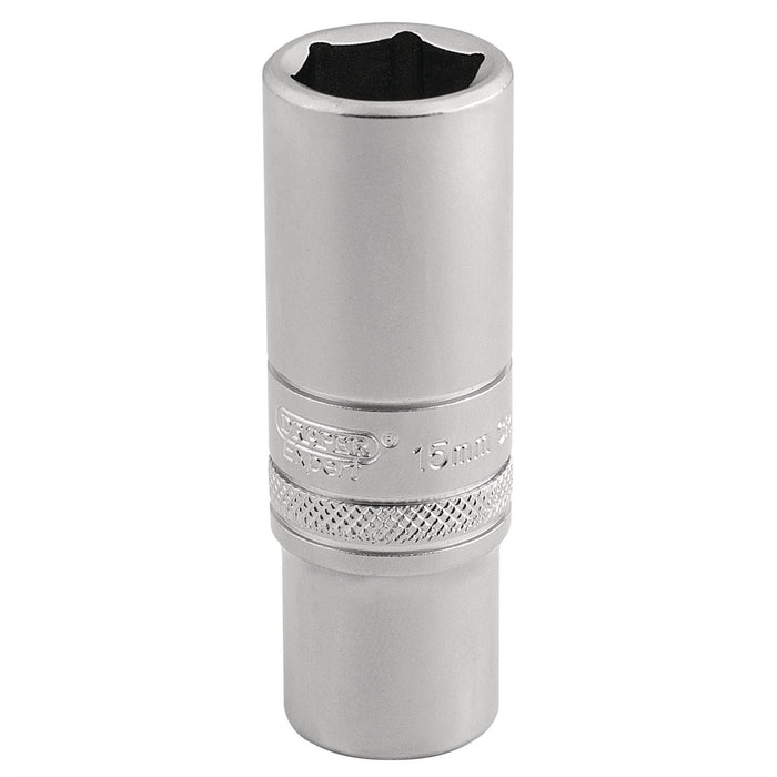 Draper 6 Point Metric Deep Socket, 3/8" Sq. Dr., 15mm 16583 Draper  - Dynamic Drive