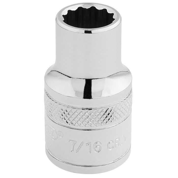 Draper HI-TORQ 12 Point Socket, 1/2" Sq. Dr., 7/16" 33600