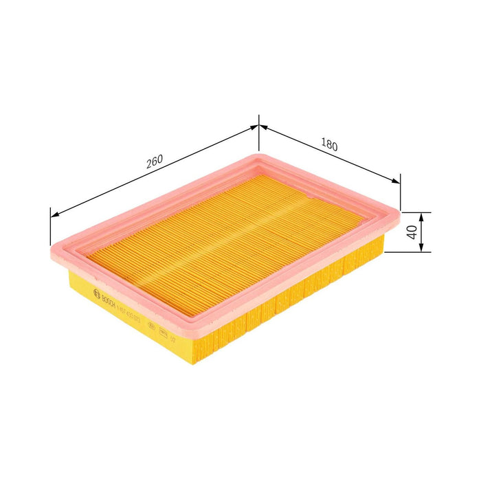 Genuine Bosch Car Air Filter S3073 fits Hyundai Coupe - 2.0 - 96-02 1457433073 Bosch  - Dynamic Drive