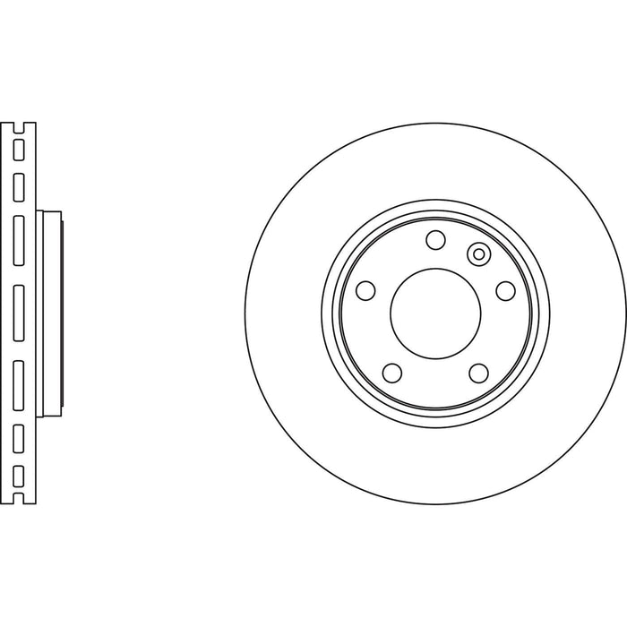 Genuine APEC Front Brake Discs & Pads Set Vented for Nissan Primastar