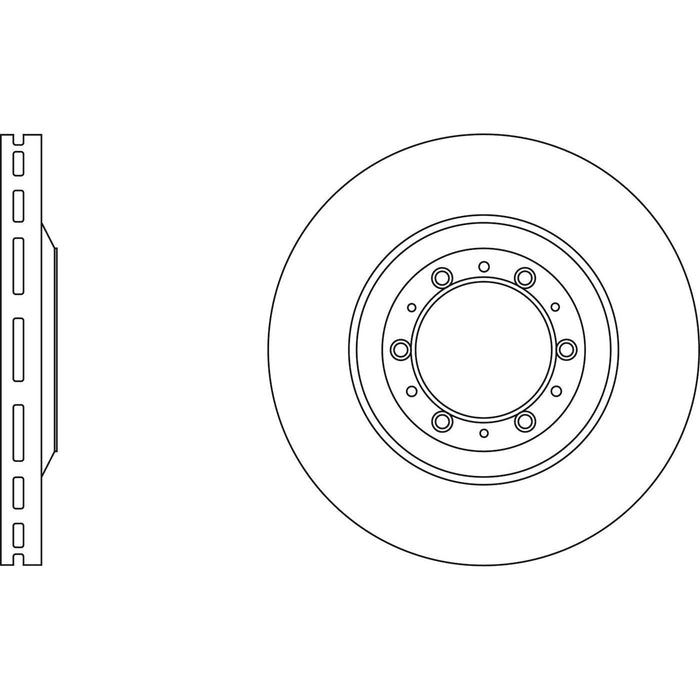 Genuine APEC Front Brake Discs & Pads Set Vented for Isuzu Trooper