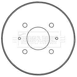 Genuine Borg & Beck Brake Drum fits M'bishi Colt 0604 BBR7235 Borg & Beck  - Dynamic Drive