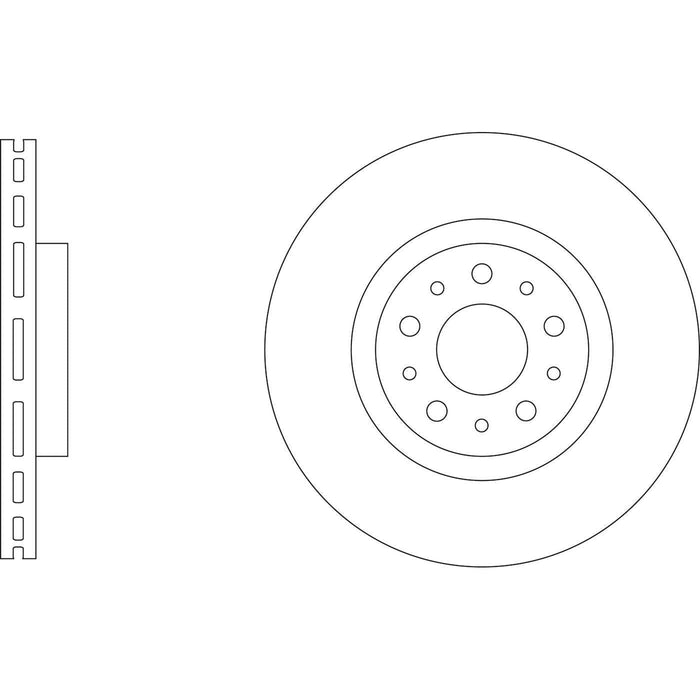 Apec Brake Disc Front Fits Fiat Tipo