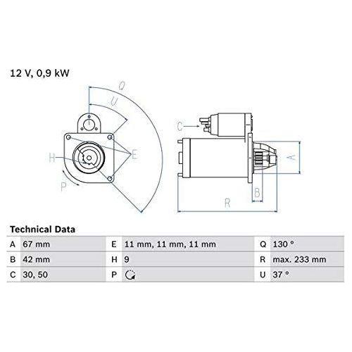 Bosch Reman Starter Motor 1903 0986019030 Bosch  - Dynamic Drive