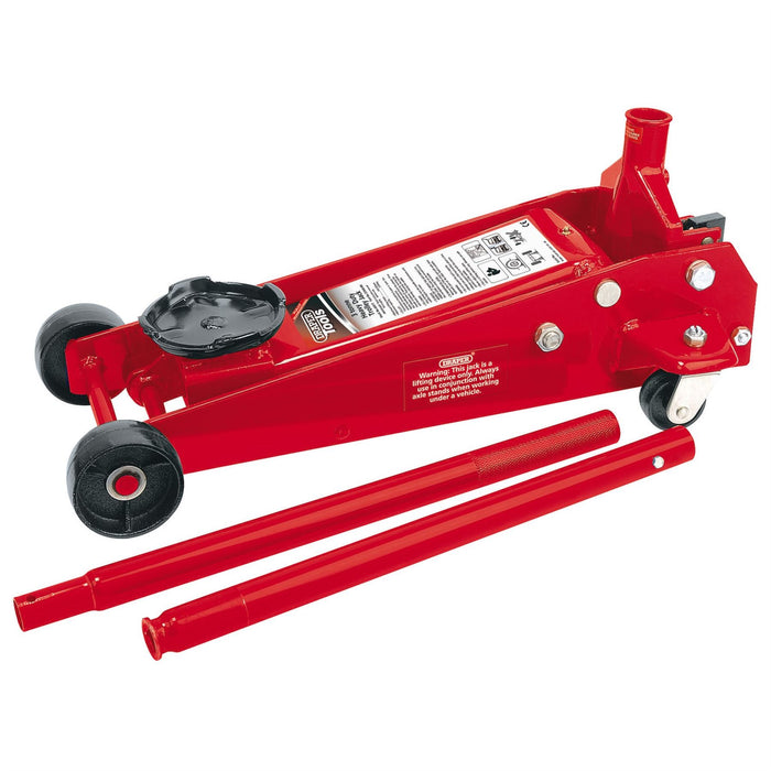 Draper Heavy Duty Garage Trolley Jack, 3 Tonne, Red 60977