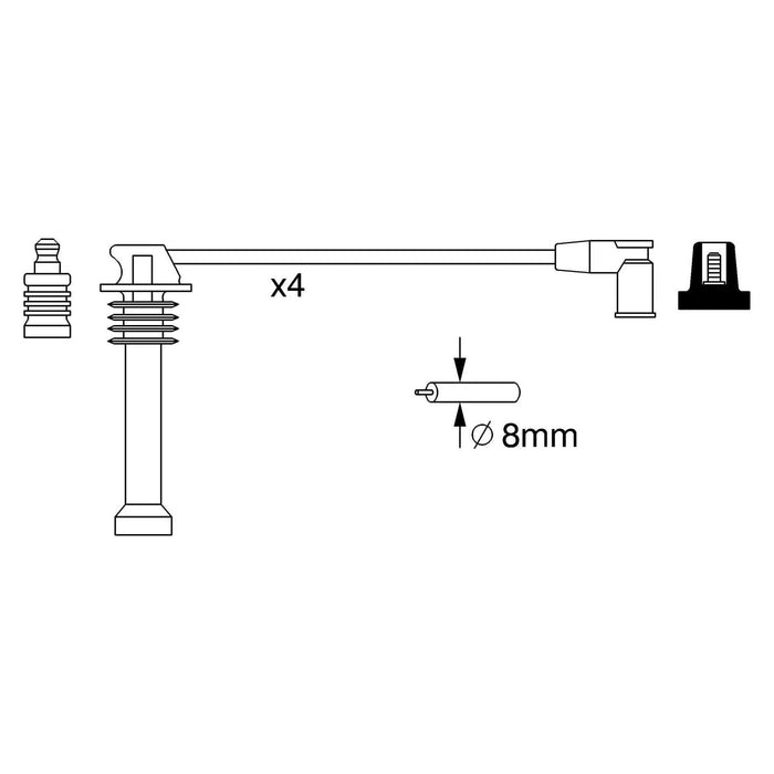 Genuine Bosch Ignition Lead B271 fits Ford Fiesta ST150 - 2.0 - 04-09 0986357271