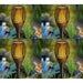 4 x 4 LED Flame Solar Torch Light Waterproof Flickering Dancing Path Garden Lamp UKB4C  - Dynamic Drive