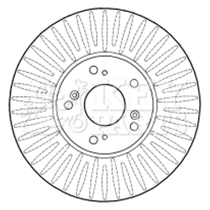 Genuine Key Parts KBD4593 Brake Disc Pair (Front) Key Parts  - Dynamic Drive