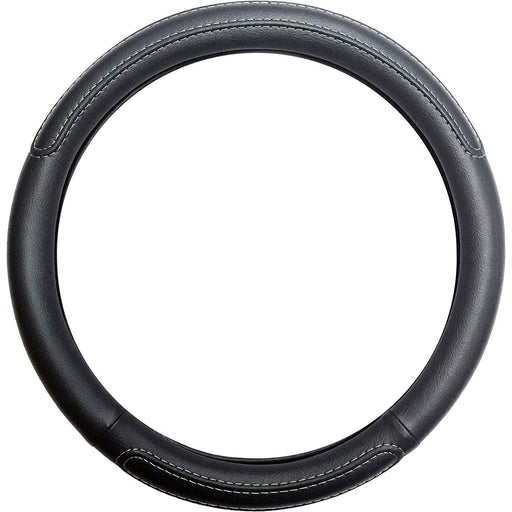 Black Steering Wheel Cover Soft Grip Leather Look for Captiva 07-On UKB4C  - Dynamic Drive