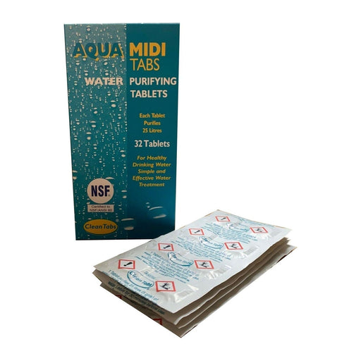 Aqua Midi Tabs Water Purification Sterilising Drinking Water 64 tablets Aquatabs Aqua Clean  - Dynamic Drive