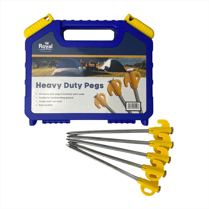 Awning Tent Pegs Heavy Duty x20 Royal  - Dynamic Drive