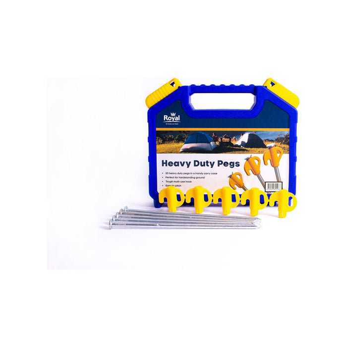 Awning Tent Pegs Heavy Duty x20 Royal  - Dynamic Drive