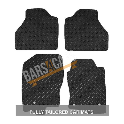 Fully Tailored Rubber Car Mats Fits Nissan Navara 10> Set of 4 With 3 Clips UKB4C  - Dynamic Drive