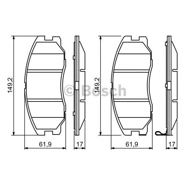 Genuine Bosch Brake Pad Set Bp1122 fits Vauxhall Antara CDTi - 2.2 - 10- 0986494