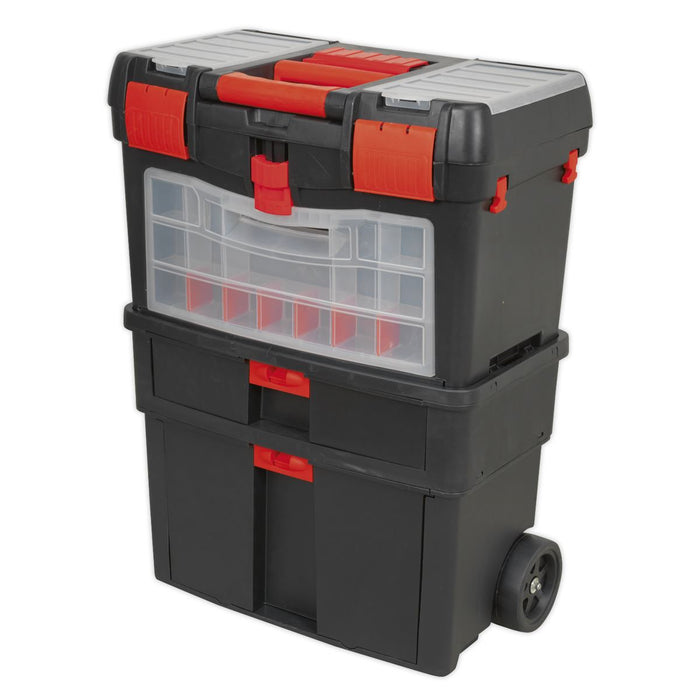 Sealey Mobile Toolbox with Tote Tray & Removable Assortment Box AP850 Sealey  - Dynamic Drive