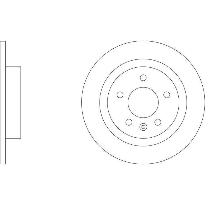 Genuine APEC Rear Brake Discs & Pads Set Solid for Opel Insignia