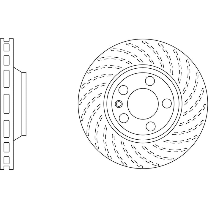 Apec Brake Disc Front Left Fits Audi Q7 Porsche Cayenne VW Touareg Handed Near-S