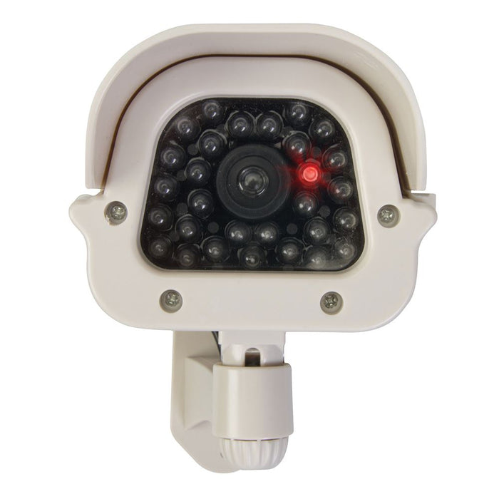 Silverline Solar-Powered Dummy CCTV Camera with LED Solar-Powered