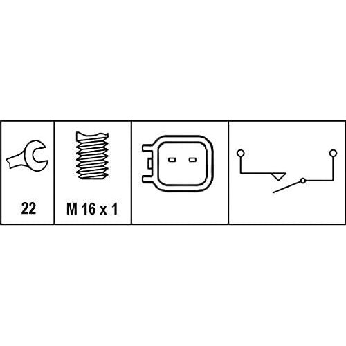 Hella Switch, reverse light 12V 2-pin connector 6ZF 010 965-051 Hella  - Dynamic Drive