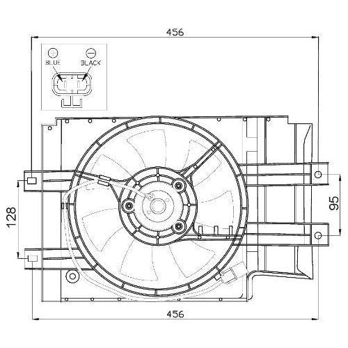 NRF Radiator Fan fits Nissan Micra NRF  - Dynamic Drive