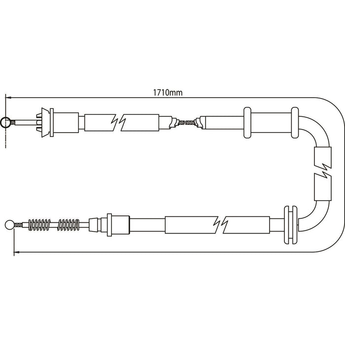 Apec Brake Cable Rear Fits Citroen Nemo Fiat Fiorino Qubo Peugeot Bipper