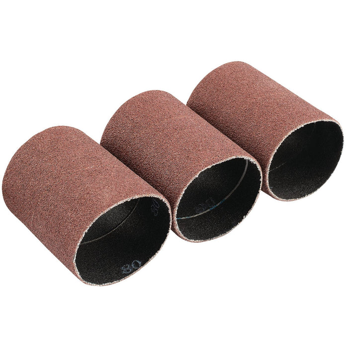 Draper Aluminium Oxide Sanding Sleeves, 45 x 60mm, 80 Grit (Pack of 3) 93353