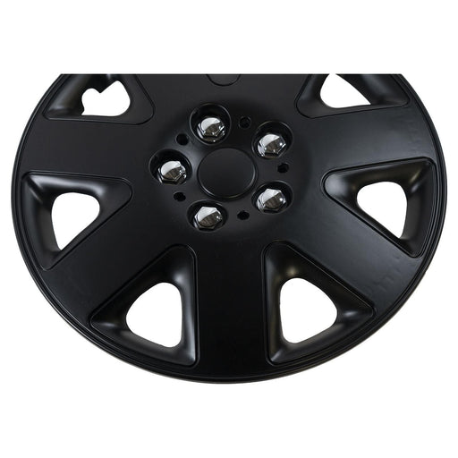 Simply SWT 121 Prime Wheel Trims, 15 Inches, Set of 4, Universal Fit Hub Caps, Quick & Easy Installation, High-impact Plastid - Black UKB4C  - Dynamic Drive