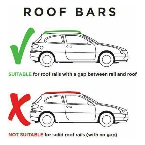 Aluminium Roof Rack Cross Bars fits VW T-Roc (A11) 2017 Onwards 5 Door UKB4C  - Dynamic Drive