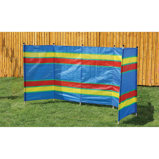 6 Pole Multicoloured Polythene Windbreak 1445 Quest  - Dynamic Drive