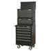 Sealey Topchest Mid-Box & Rollcab 14 Drawer Stack Black AP22BSTACK Sealey  - Dynamic Drive