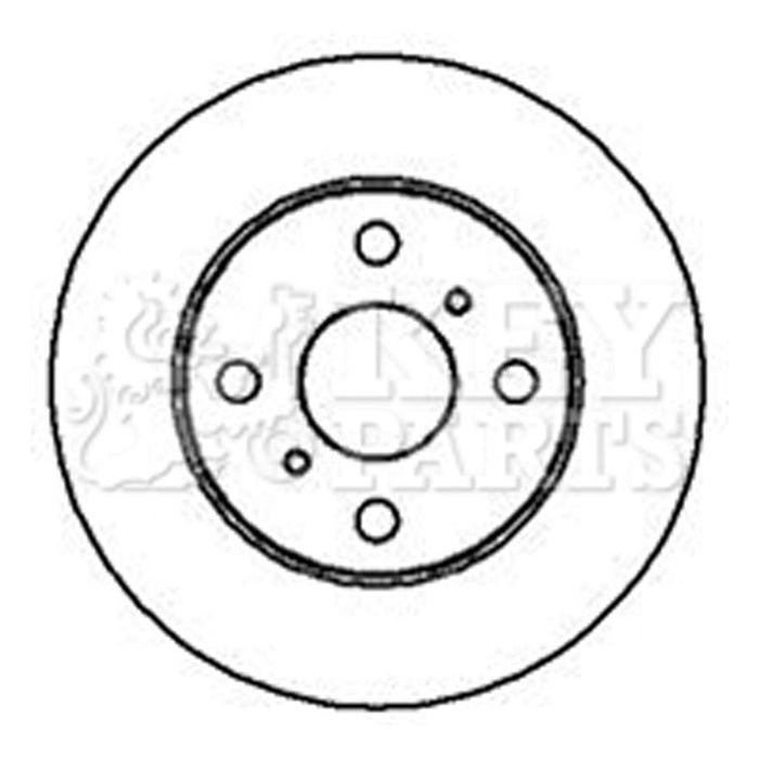 Genuine Key Parts KBD4173 Brake Disc Pair (Front) Key Parts  - Dynamic Drive