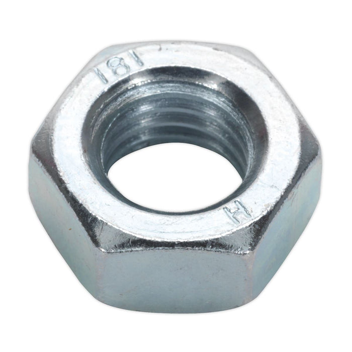 Sealey Steel Nut DIN 934 M14 Zinc Pack of 25 SN14