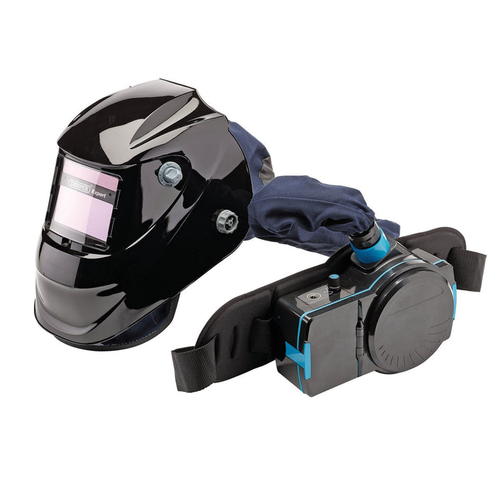 Draper Expert Air-Fed PAPR Auto-Darkening Welding Helmet, Black 02518 Draper  - Dynamic Drive