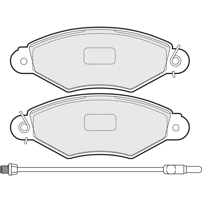 Apec Brake Pads Front Fits Nissan Kubistar Renault Kangoo