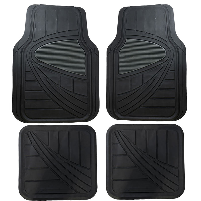 4 Pce Aurora Rubber Mat Set In Black Streetwize  - Dynamic Drive